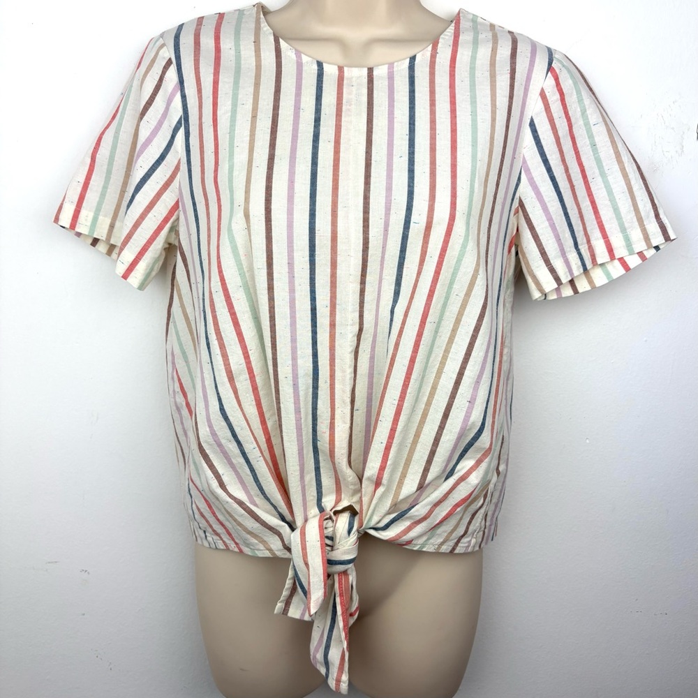 Madewell Button-Back Tie-Tee Blouse